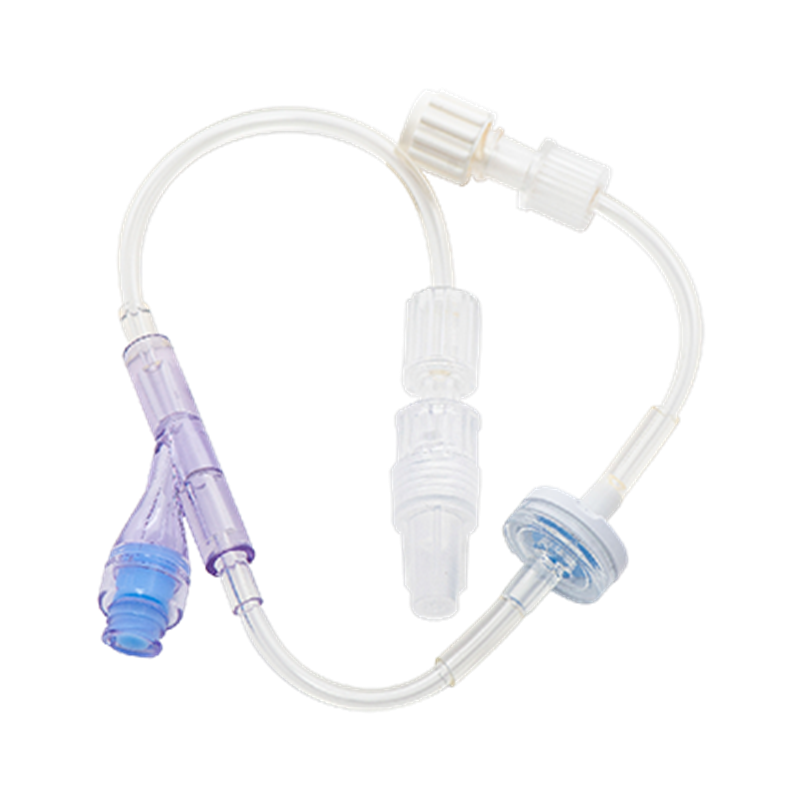 20cm Minimum Volume Extension Set with Needleless Access Site Female Luer Lock to Male Luer Lock and RC